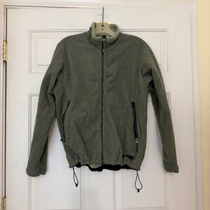 REI Grayish Olive Green Full-Zip Fleece Jacket Size Large L Medium M